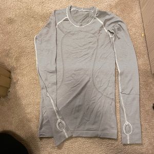 Thin Black and white striped lululemon shirt